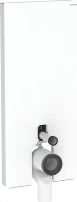 Produktbild von Geberit Monolith PLUS Sanitärmodul für Stand-WC, 114cm, Wasseranschluss hinten mittig, mit Anschlussbogen, 131.233.SI.7