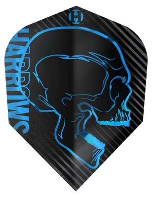Produktbild von Harrows - Dart Flights, Totenkopf 3er-Pack PP4720 (Einheitsgröße) (Blau)
