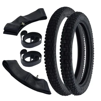 Obrázok produktu pre Súprava pneumatík Enduro Motocross Heidenau K46 2.50-19 41M TT predné + K46 2.75-17 47M TT zadné + duša + páska na ráfik
