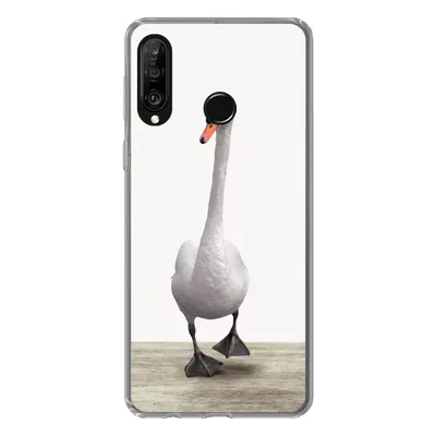 Produktbild von MuchoWow® Handyhülle Schutzhülle Hülle für Huawei P30 Lite Schwan - Tiere - Vogel - Jungen - Mädchen - Kinder Silikon Softcase Handy Hülle - Handyhülle