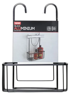Image de Etagère de bain / douche noir a suspendre Aluminium