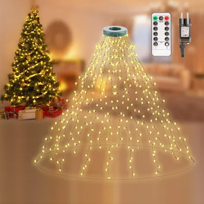 LED-Lichterkette 3 m, 480 warmweiße LEDs, für Bäume 1,5–3,8 m