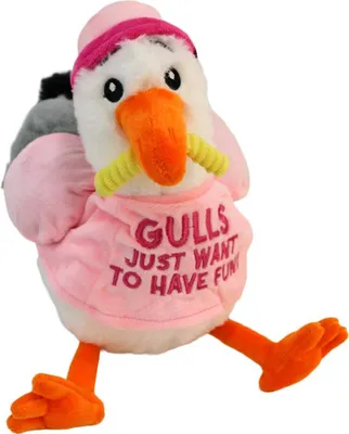 Produktbild von Möwe mit Mütze Kuscheltier rosa - ca. 32 cm