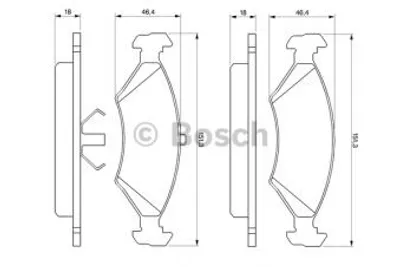 Produktbild von Bosch Bremsbelagsatz, Scheibenbremse 0 986 466 402