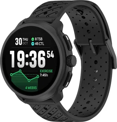 Produktbild von Strap-it Universal 22mm Silikonarmband Gestreift (Schwarz) - Geeignet für Suunto 5 Peak, 9 Peak, 9 Peak Pro, Vertical, Vertical 2, Race, Race S, Race 2, Run - Bequemes Sportarmband für Smartwatch