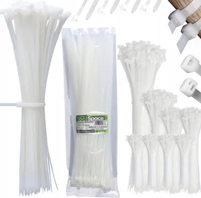 Obrázok produktu pre Autokábelové viazače BIELE 300x3,6mm
