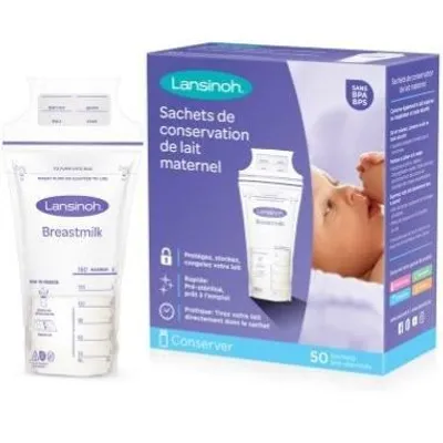Productafbeelding van Lansinoh 6241049 Borstvoedingsmelk Bewaarzakjes, 50 stuks
