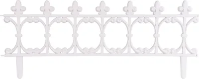 Imagen del producto de Valla decorativa Gardens F755, de plástico blanco, 87x34 cm, 4 unidades