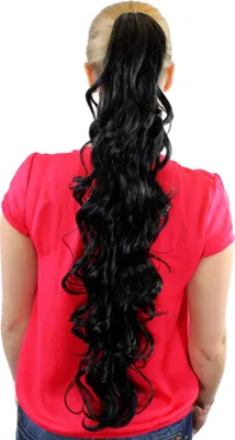 Produktbild von WIG ME UP Haarteil, Schwarz, welliges Haar, JL-4017-1B