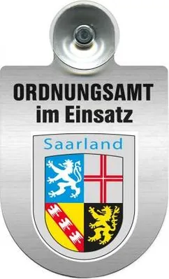 Produktbild von Einsatzschild Windschutzscheibe incl. Saugnapf - Ordnungsamt im Einsatz - 309400-   incl. Regionen nach Wahl Color - Region Saarland