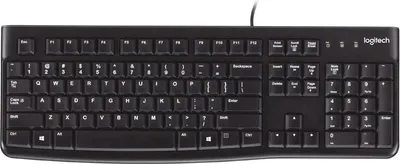 Zdjęcie produktu dla Logitech K120, Pełnowymiarowy (100%), Przewodowa, USB, QWERTY, Czarny