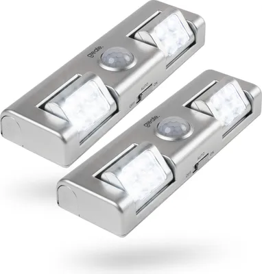 Produktbild von greate 2x LED Lichtleiste mit Bewegungsmelder batteriebetrieben - LED Schrankbeleuchtung mit einstellbarer Lichtstrahlung