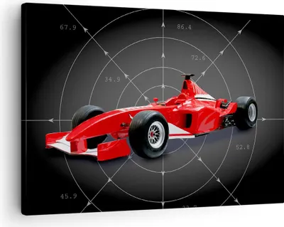 Produktbild von Bild auf Leinwand - Leinwandbild - Formel F1 Auto Geschwindigkeit - 70x50cm - Wand Bild - Wanddeko - Leinwanddruck - Bilder - Kunstdruck - Wanddekoration - Leinwand bilder - Wandkunst - AA70x50-2255