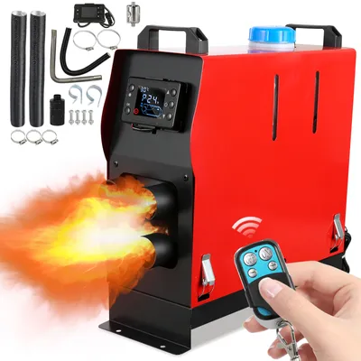 Obrázek produktu pro Jayseuw 12V 8KW dieselové parkovací topení ohřívač vzduchu integrace vzduchu dieselový vzduch dieselový ohřívač LCD s tlumičem pro osobní automobil kamion s dálkovým ovládáním
