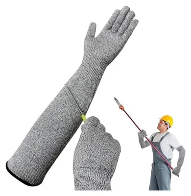 Produktbild von Gartenhandschuhe mit Schnittschutz, dornenfest und extra lang für Garten- und Haushaltsarbeiten (45 cm)