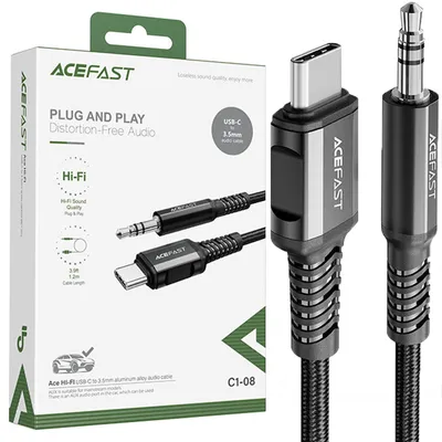 Immagine prodotto di Cavo USB-C con mini jack da 3,5 mm Acefast C1-08 1,2 m (nero)