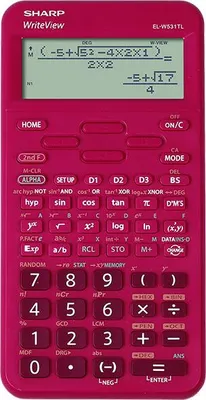 Produktbild von Sharp EL-W531 TL RD Schulrechner rot, WriteView, Punktmatrix-Display, Solar-/ Batteriebetrieb