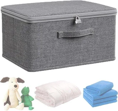 Obrázek produktu pro Uzamykatelná přepravní bedna se zámkem – 30 x 20 x 14 cm – vodotěsná a prachotěsná