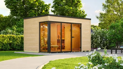 Produktbild von Design-Saunahaus CUBILIS  BioS 7,5 Kw x B x T x H  x 380 x 300 x 249