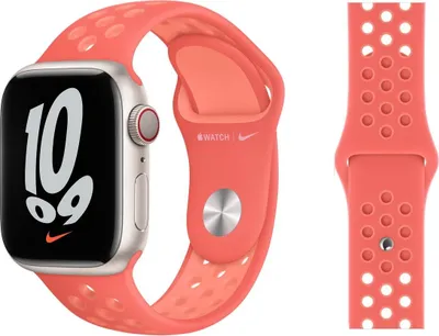 Produktbild von Original Apple Nike Sport Armband S/M + M/L 42/44/45mm ML8A3ZM/A Magic Ember/Crimson Bliss