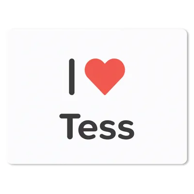 Produktbild von MuchoWow® Mauspad Mousepad Ich liebe - Tess - Mädchen 40x30 cm - Mousepads - Maus Mat - Pad - Mausunterlage - Anti Rutsch