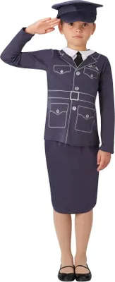 Immagine prodotto di Bristol Novelty - Costume "Wraf" - Ragazze BN6208 (104) (Blu/Bianco)