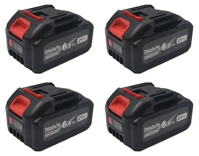 Obrázek produktu pro Baterie pro elektrické nářadí, lithium-iontové, kapacita 6000 mAh, 4 kusy