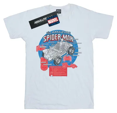 Immagine prodotto di Marvel - T-shirt da uomo "Spider-Buggy Breakdown" BI38537 (M) (bianca)