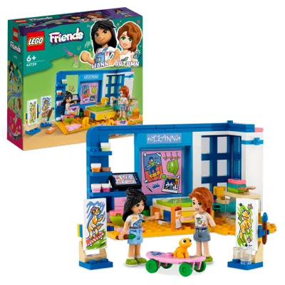 Zdjęcie produktu dla LEGO Friends Pokój Liann, zestaw do zabawy z artystycznym pokojem, zabawka dla dziewczynki i chłopca, postacie z serii 2023, pomysł na prezent dla 6-latki, 41739