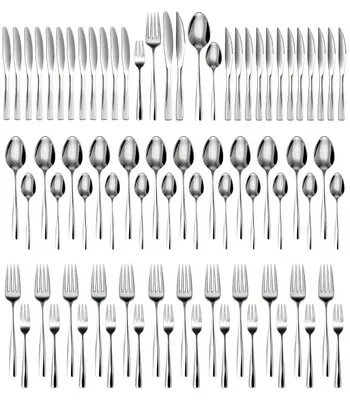 Besteckset 60-teilig für 12 Personen, Edelstahl, silber