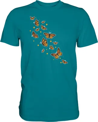Produktbild von Frauen Monarch Schmetterling T-Shirt – Diva Blue / M