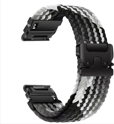 Produktbild von INF Elastisches Nylon Uhrenarmband für Garmin Fenix 8/7X Pro/955/965 Mehrfarbig 22 mm