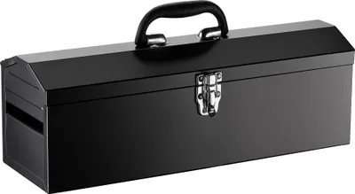 Produktbild von Wiltec Werkzeugkasten 484 x 154 x 165 mm aus Stahl, Werkzeugkoffer mit herausnehmbarer Ablage und Handgriff