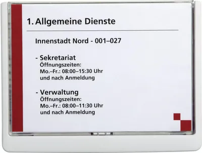 Zdjęcie produktu dla Tabliczka na drzwi Click Sign A5 biała Pakiet 5