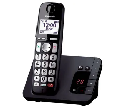 Produktbild von Panasonic KX-TGE260JTB Telefon DECT-Telefon Anruferidentifikation schwarz