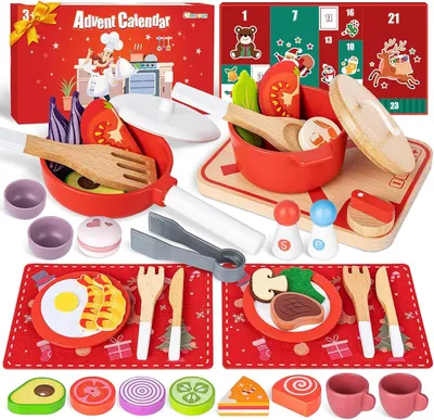 Productafbeelding van Adventskalender 2025 voor kinderen - Kinderkeuken speelkeuken accessoires - Speelkeuken accessoires voor rollenspel