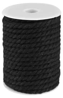 10m Baumwollseil 12 mm gedreht Baumwollschnur Naturseil schwarz