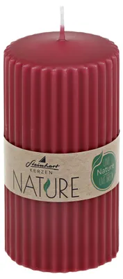 Produktbild von Rillenkerze Stumpen Nature Altrot 110 x Ø 57 mm
