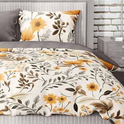 Produktbild von Bettwäsche 140x200 cm + 70x90 cm 100% Baumwolle Bettgarnitur Bettbezug (Gusto 004)