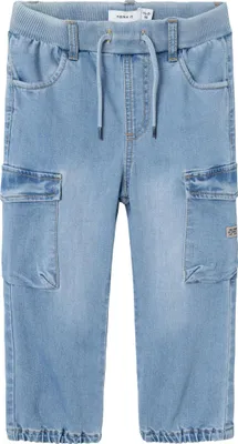 Produktbild von NAME IT Bequeme Baggy Jeans Cargo Hose Stretch Denim Jogger Pants NMMBEN Größe: