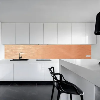 Produktbild von Küchenrückwand aus Aluminiumverbund, Spritzschutz für die Küche, 3mm dick, kupfergebürstet 30x160cm