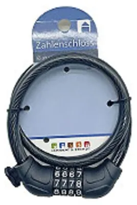 Obrázok produktu pre Kombinovaný zámok, zámok na bicykel, 65 cm x 1,1 cm