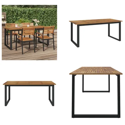 Produktbild von vidaXL Gartentisch mit Gestell U Form 180x90x75 cm Akazie Massivholz - Gartentisch - Gartentische - Außentisch - Terrassentisch