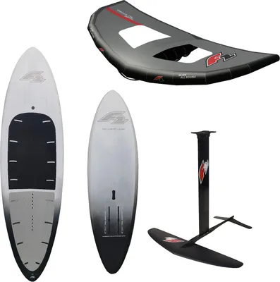 Produktbild von F2 Set Foilboard Lightning Weiss 115L + Alu Foil 1700 + Wing 4qm