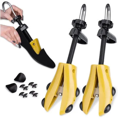 Produktbild von Stretch Schuhspanner 40–47 verstellbar, Schuhdehner Set für enge Schuhe, ABS & Eisen mit Dehnspitzen für Ballenzehen und Druckstellen