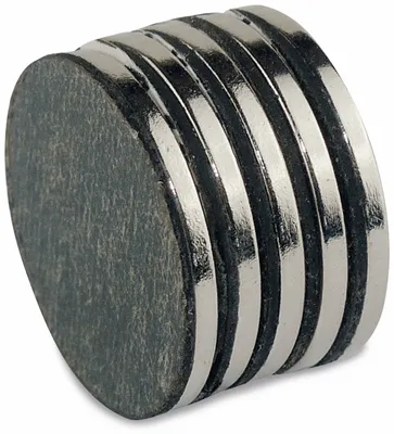 Zdjęcie produktu dla Zestaw magnesów neodymowych 5 sztuk 19 x 1,5 mm z samoprzylepną stroną