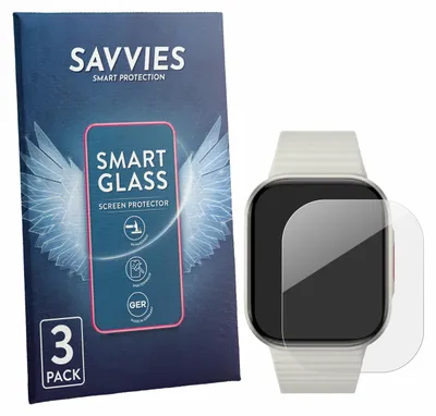 Produktbild von 3x Savvies Schutzglas Folie für Xiaomi Redmi Watch 6 Lite 9H Panzer Schutzfolie Glas Displayschutz klar transparent