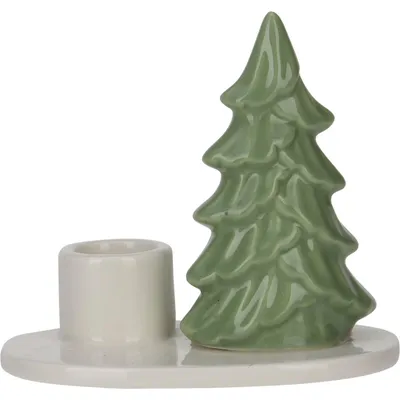 Obrázok produktu pre Vianočný svietnik s vianočným stromčekom, 8 cm