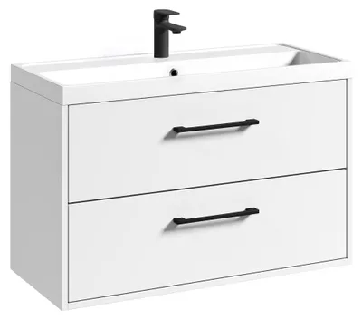 Immagine prodotto di Badplaats Mobile Bagno Florence 01 80 x 40 cm – Bianco Lucido – Mobile Sospeso
