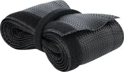 Produktbild von DeLOCK Geflechtschlauch mit Klettverschluss 10 m x 32 mm schwarz, Geflochtener Schlauch, Polyester, Schwarz, 1 Stück(e)